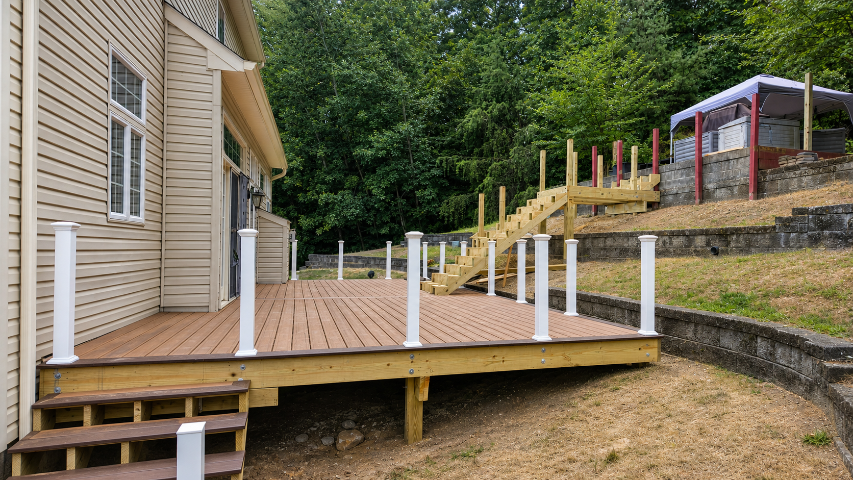 Deck area before construction